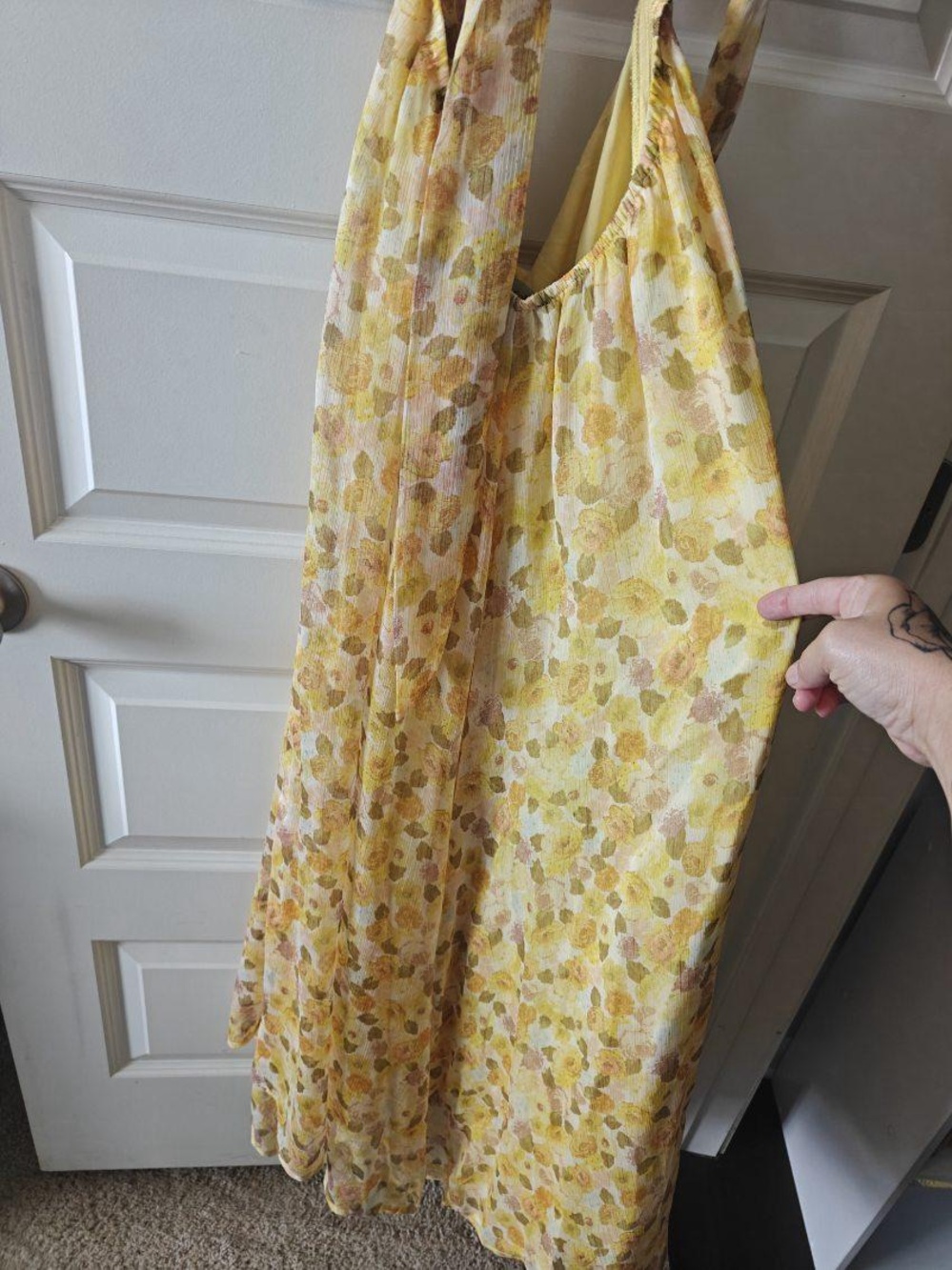 Aakaa Yellow Floral Sun backless Jumpsuit